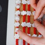 red white flowers pearls headband how to