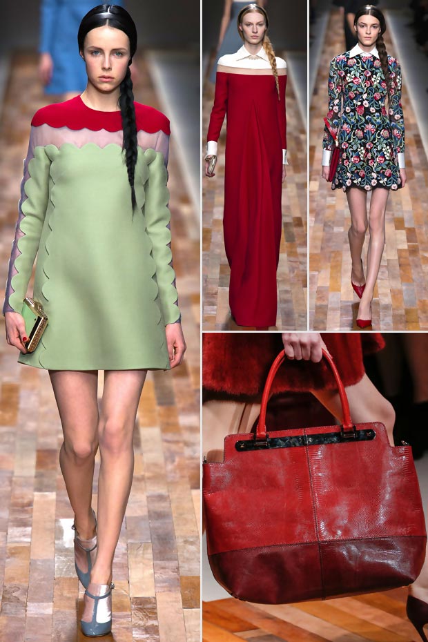 red white green Valentino Fall 2013 Dutch collection