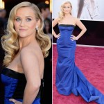 Reese Witherspoon Vuitton blue dress 2013 Oscars