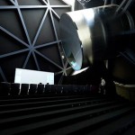 Rem Koolhaas Prada Transformer projecting movies