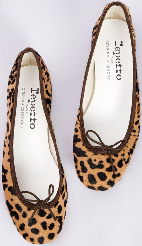 Repetto Opening Ceremony leopard flats