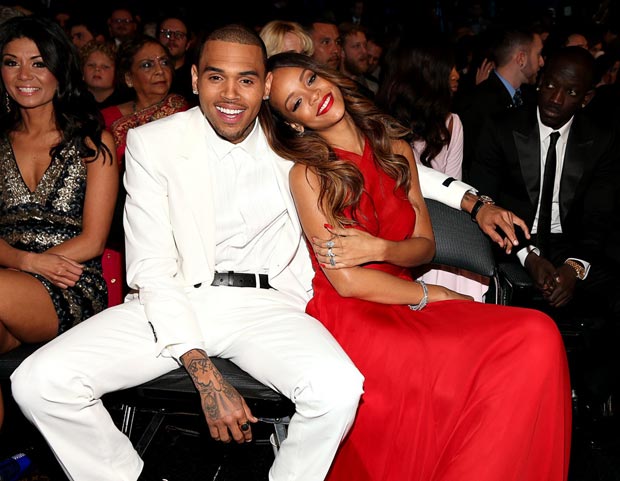 Rihanna 2013 Grammy Awards with Chris Brown