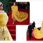 Rihanna 2015 Met Gala yellow Chinese designer dress