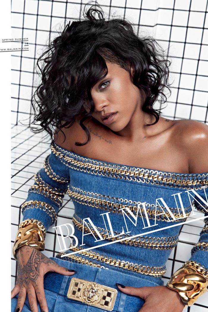 Rihanna Balmain Spring 2014 ad campaign