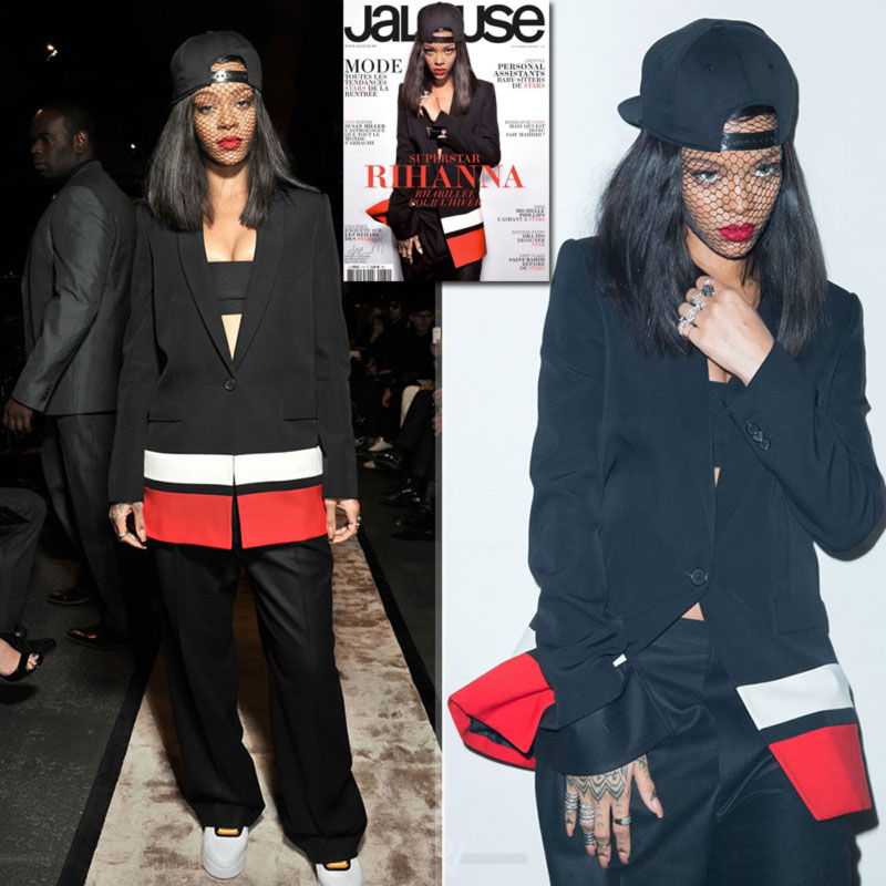 Rihanna posed for Jalouse cover at fashion week