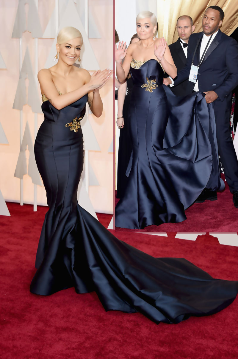Rita Ora Marchesa dress 2015 Oscars