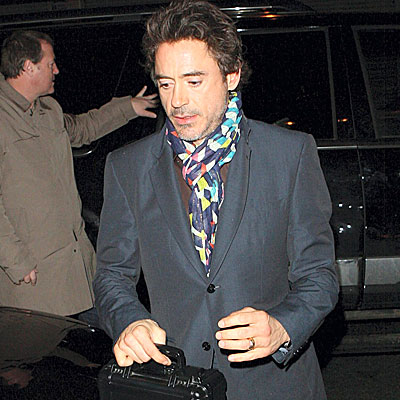 Robert Downey Jnr Matthew Williamson Butterfly scarf