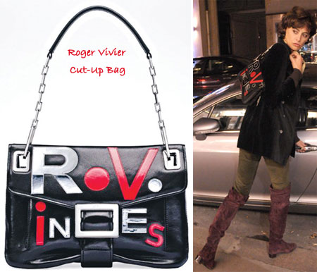 Inès de la Fressange Shows Off Her Roger Vivier Cut-Up Bag