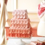 Rose petals wedding cake