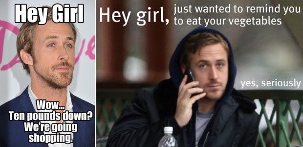 Ryan Gosling Hey Girl diet