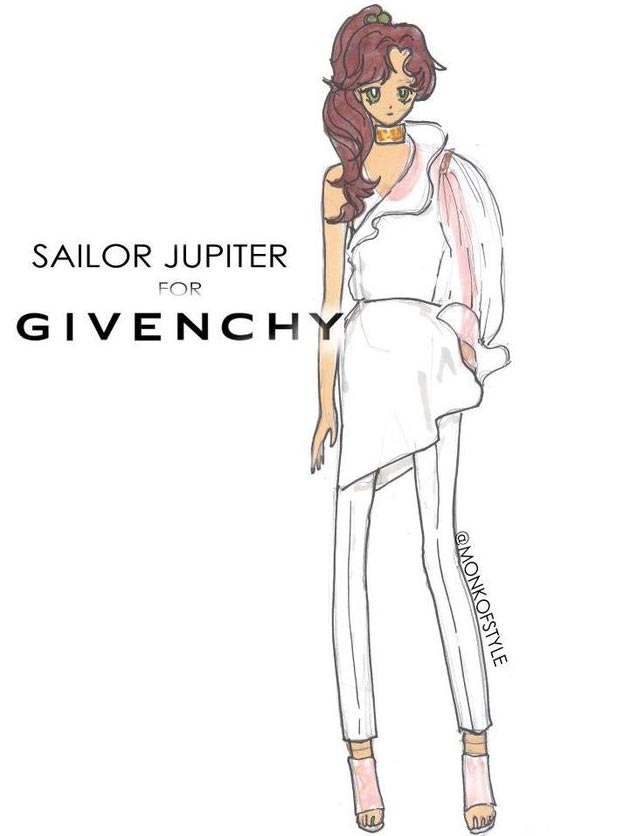 Sailor Jupiter wardrobe update Givenchy