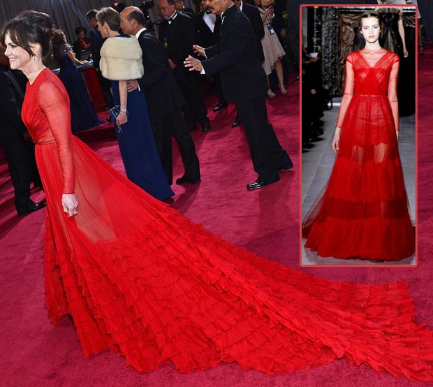 Fashion Fail Sally Field Valentino red dress 2013 Oscars