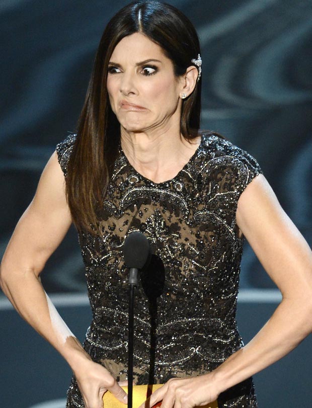 Sandra Bullock 2013 Oscars funny faces