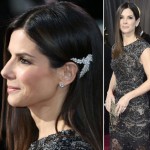 Sandra Bullock 2013 Oscars hair jewelry
