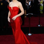 Sandra Bullock red Vera Wang dress 2011 Oscars 3
