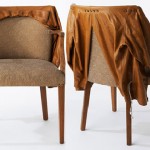 Sarah Louise Dix Couture leather coat chair