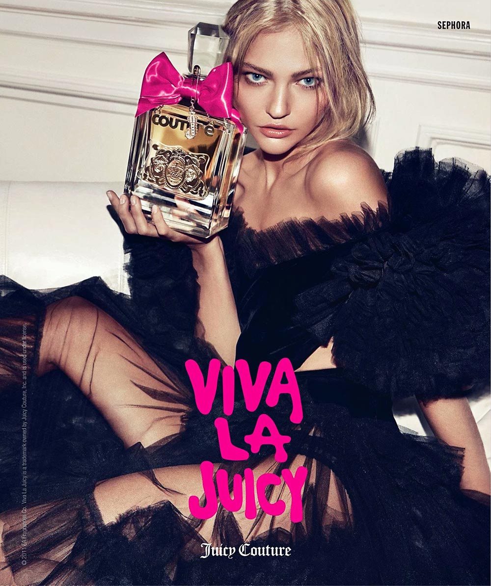 Sasha Pivovarova Juicy Viva la Juicy perfume advertising campaign