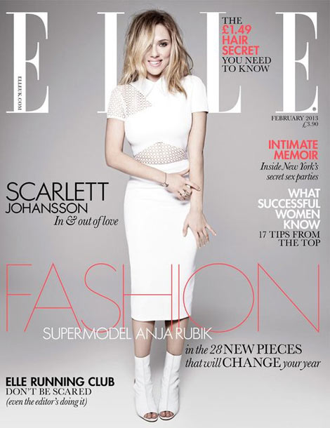 Scarlett Johnasson Elle UK February 2013 cover