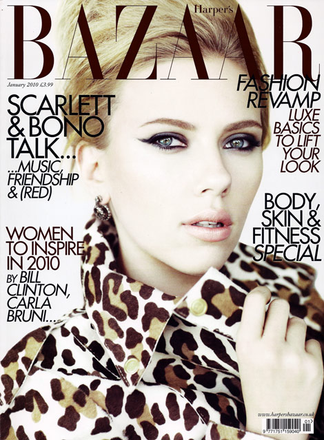 Scarlett Johansson Harpers Bazaar UK January 2010 cover