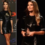 sequined lbd Lily Aldridge in LV 2013 Style Awards