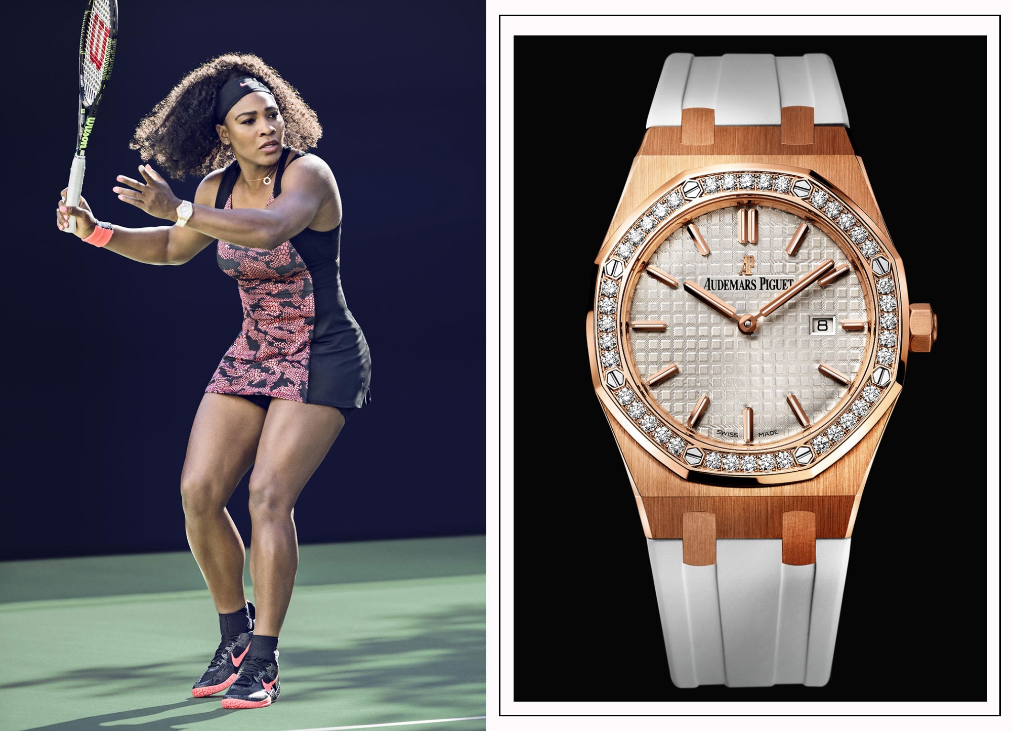 Serena Williams watch Audermars Piguet white strap