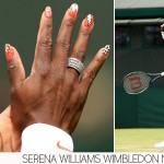 Serena Williams wears funky orange nails at Wimbledon