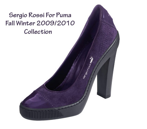 Sergio Rossi Puma FW09 purple suede sneaker pumps