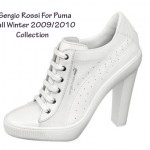 Sergio Rossi Puma FW09 white leather sneaker bootie