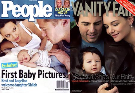 Shiloh Jolie-Pitt and Suri Cruise Magazine Covers