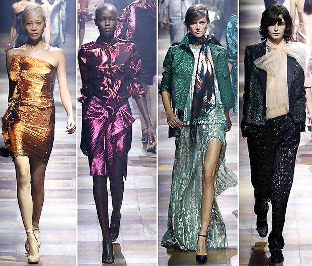 shiny fabric Lanvin Spring Summer 2014 collection