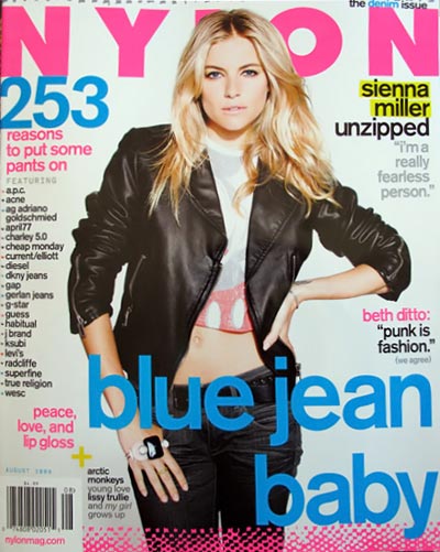 Sienna Miller Nylon August 2009 cover