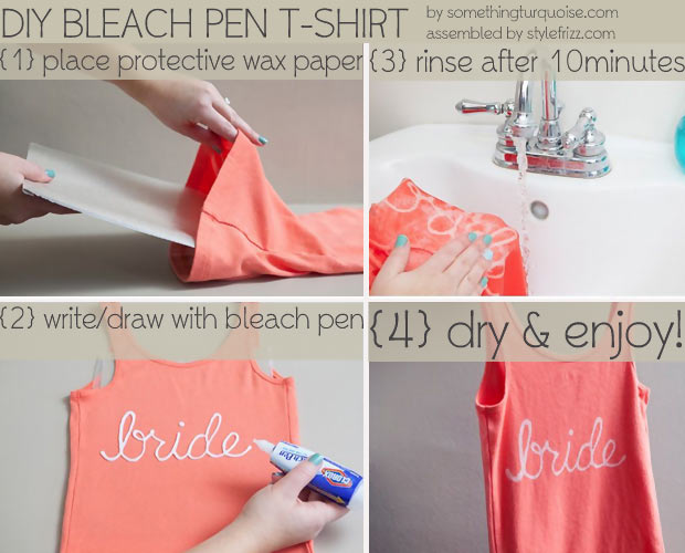 Simple DIY bleach pen T Shirt