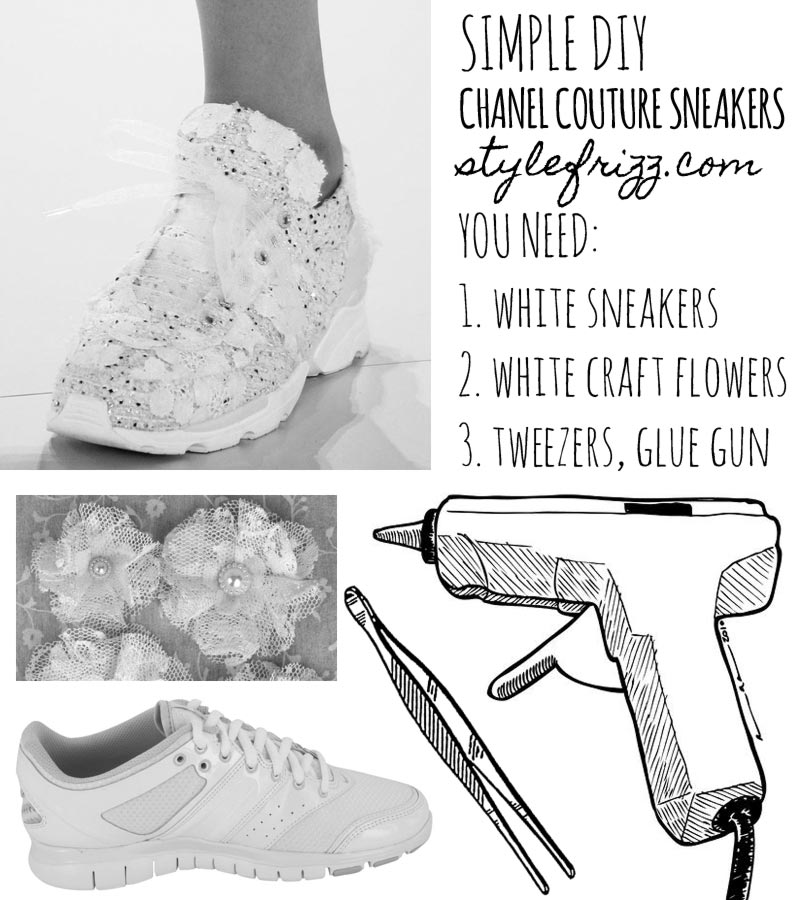 Simple DIY Chanel Couture Sneakers for less