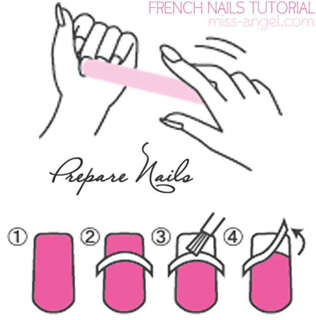 simple French nails tutorial