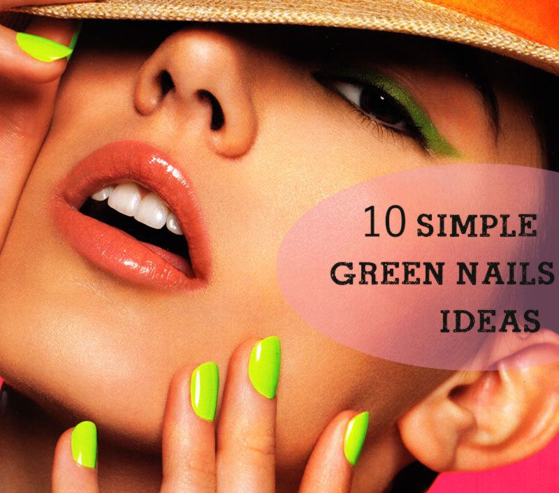 simple green nails ideas