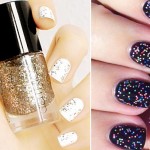 simple gorgeous winter nails glitter topcoat nails