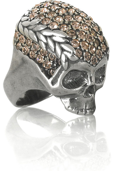 Skull Ring crystals Vivienne Westwood