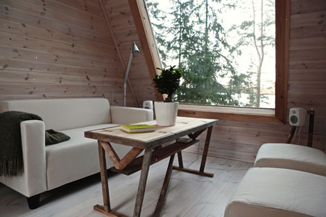 small cabin design Nido living room
