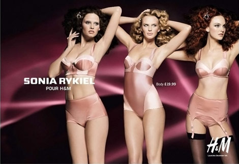 Sonia Rykiel H M lingerie collection ad