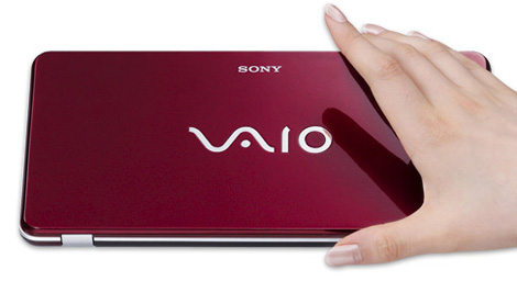 Sony Vaio P Series lifestyle netbook red