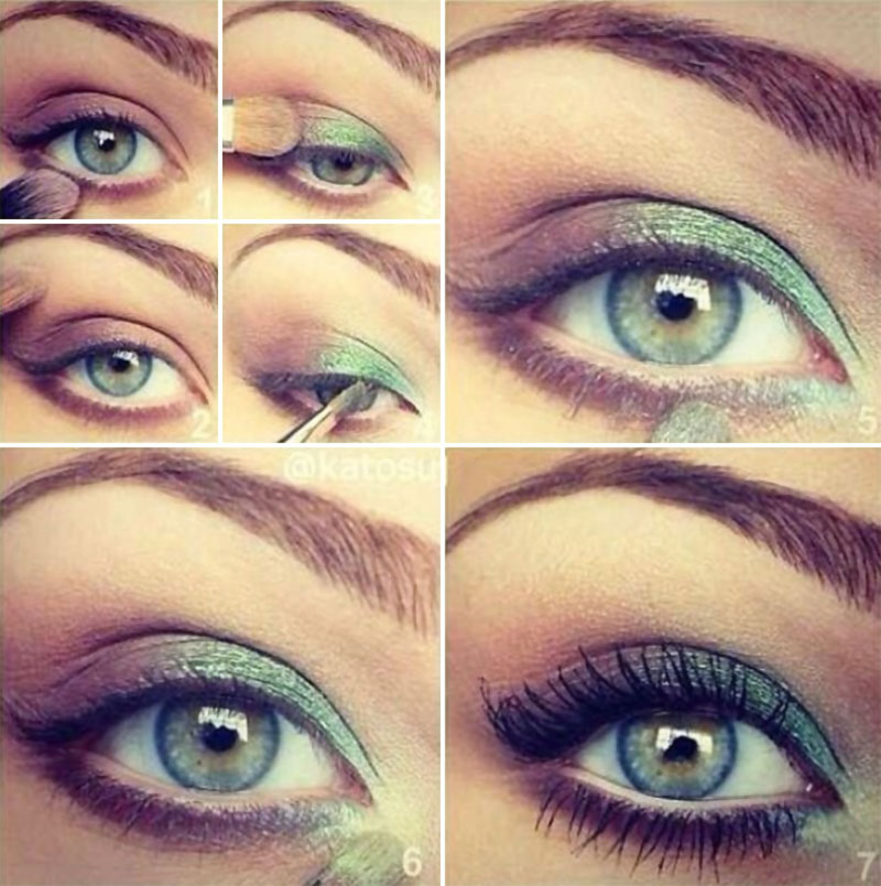 spring green eyes makeup inspiration