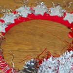 stars and pinecones Christmas wreath