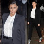 stars wearing suits Kim Kardashian