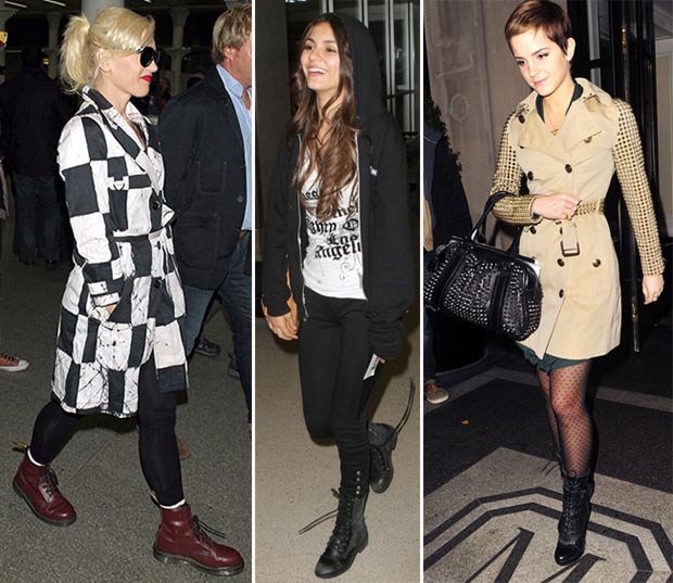 stars with laced combat boots Gwen Stefani Victoria Justice Emma Watson