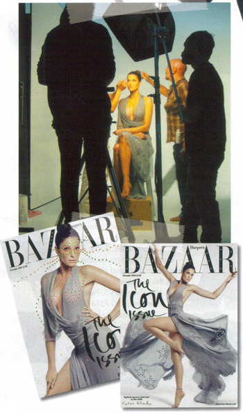 Stephanie Seymour UK Harpers Bazaar November 2008 two covers issue