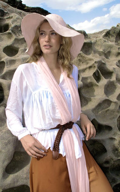 Summer cove rup beige light pink hat