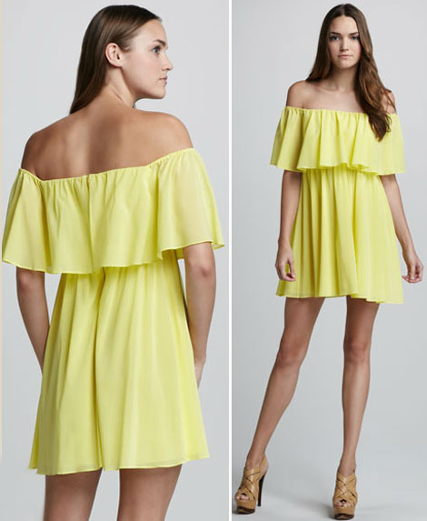 summer yellow dress Alice and Olivia