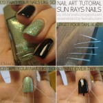 simple sun ray nails tutorial