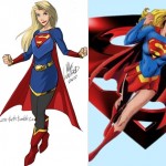 Super Girl classic costume vs modern costume