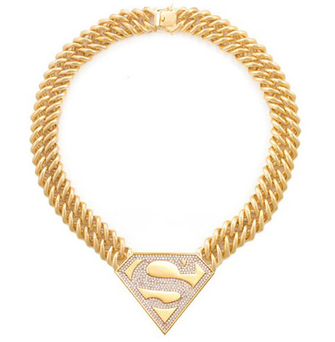 Supergirl Necklace DC Comics Noir Jewelry